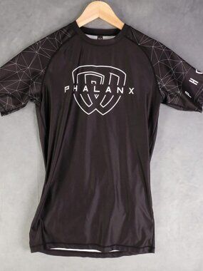 Phalanx Rash Guard Mens Medium Black White Geometric Elevate Athletic Shirt
